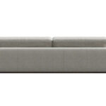 POHOVKA TŘÍMÍSTNÁ MUSSO TUFTED 211 CM SVĚTLE ŠEDÁ