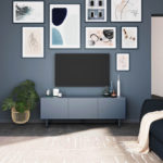 TV stolek mapar 146 x 51 cm modrý